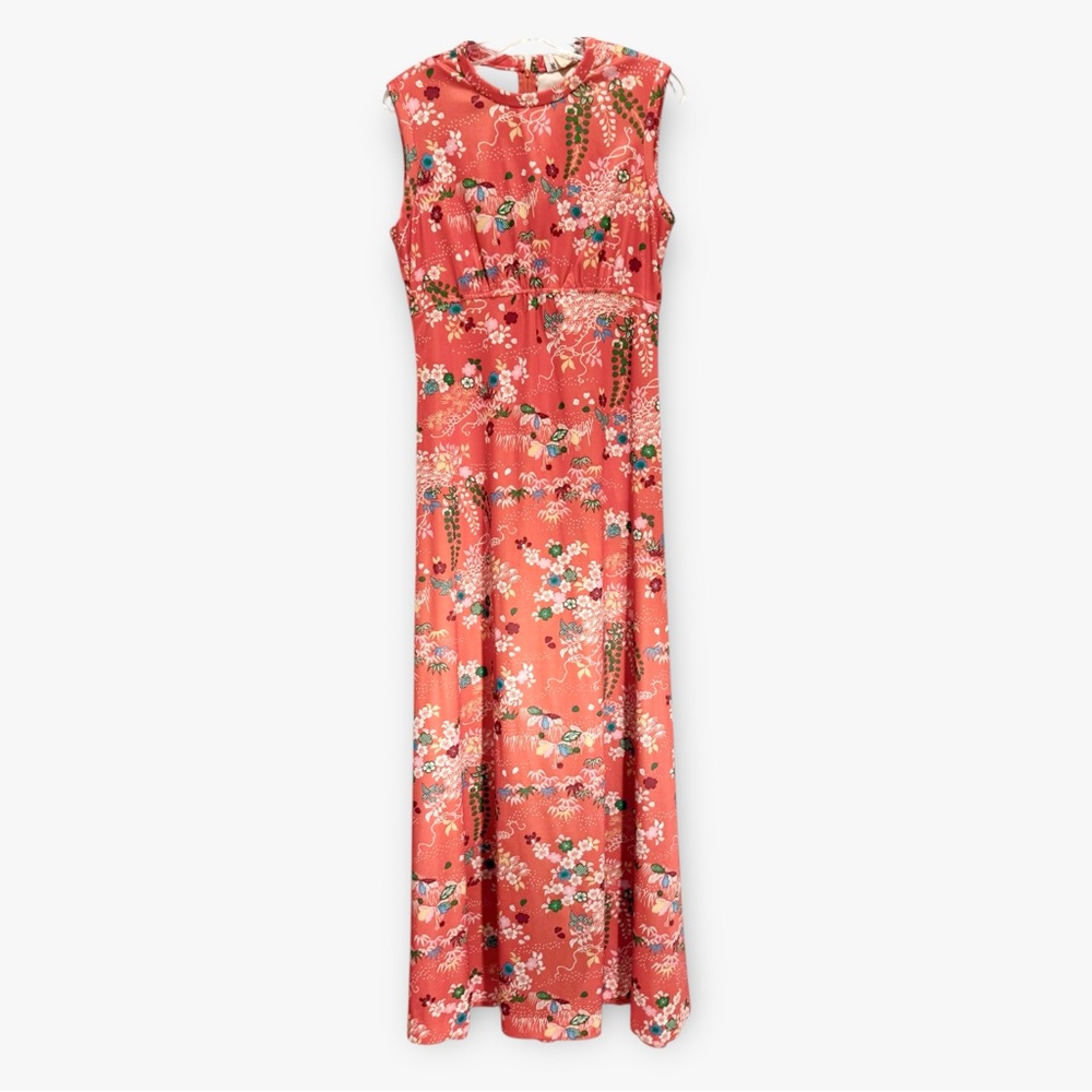 Vintage Floral Maxi Dress by Yves Jannet Size Large